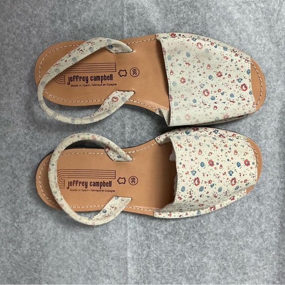 Jeffrey Campbell Shoes - Jeffrey Campbell Cream Floral Sandals